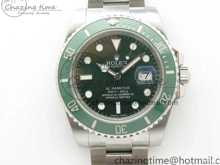 1:1 Ceramic Bracelet Submariner and Case Green V3 Edition ARF A2824 904L SS 116610 Best LV 0121